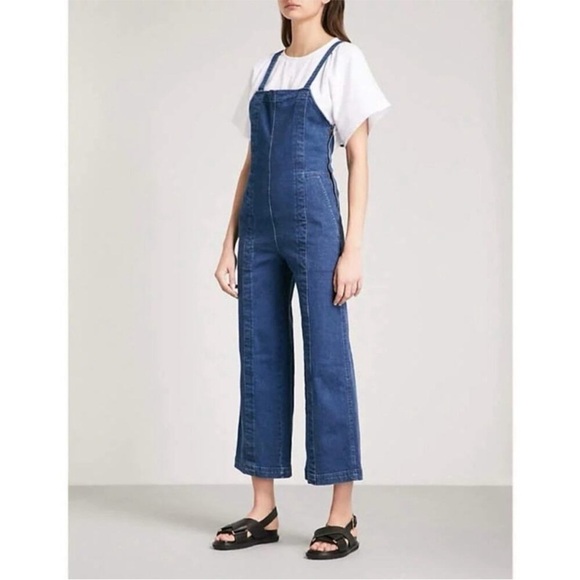 Apiece Apart Carmen Denim Blue Overall Size 6 - Picture 1 of 16